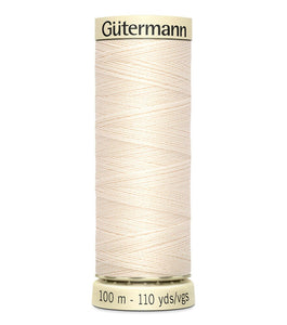 GUTERMANN THREAD 100 022 Eggshell 50 wt Sew All Polyester Thread