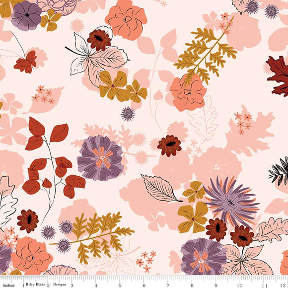 MAPLE 12470 Blush Main Floral Gabrielle Neil Design Riley Blake Designs