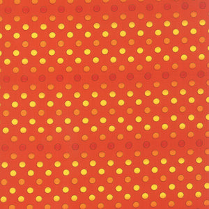 MIDNIGHT MASQUERADE 19726 12 Dots Orange Deb Strain Moda