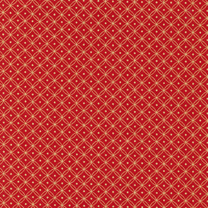 ASIAN FANFARE 120 2382 Geometric Coral Red Metallic Ro Gregg Paintbrush Studios