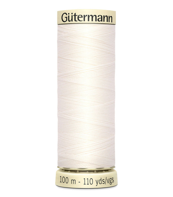 GUTERMANN THREAD 100 021 Oyster White 50 wt Sew All Polyester Thread