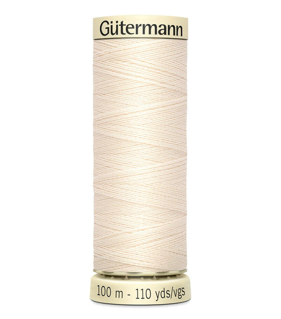 GUTERMANN THREAD 100 022 Eggshell 50 wt Sew All Polyester Thread