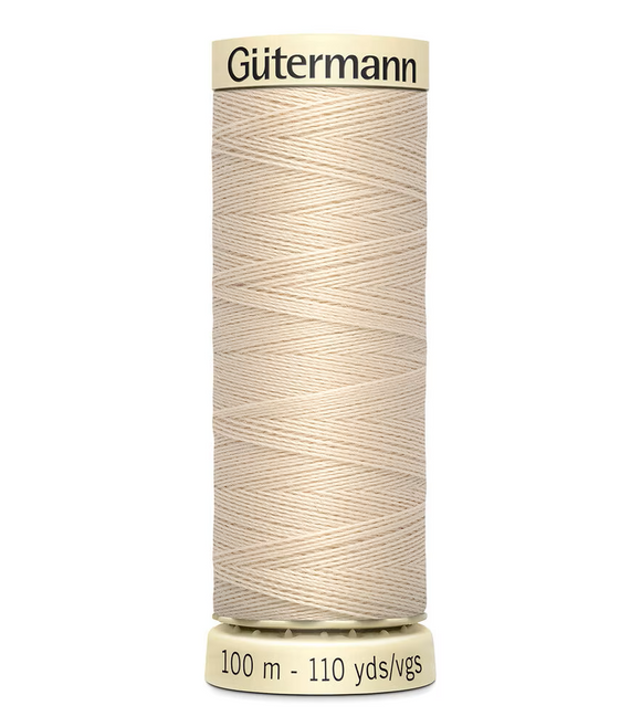 GUTERMANN THREAD 100 030 Bone 50 wt Sew All Polyester Thread