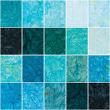 EXPRESSIONS BATIK 10 SHDTURTL 42 Shades of Turquoise and Teal Stacker Riley Blake