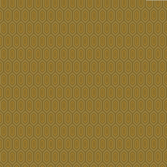 GEISHA 2969M 77 Honeycomb Tile Olive Green Deborah Edwards Northcott FQ