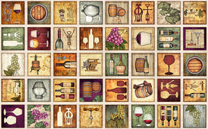 CORK & BARREL 31175 X Multi Wine Patches Morris Creative Grp Quilting Treasures