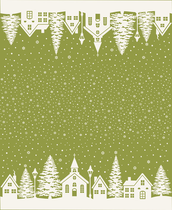 BUON NATALE 35407 16 Pine Border Print Fig Tree Moda
