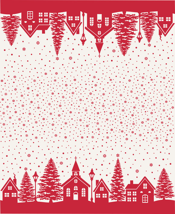 BUON NATALE 35407 24 Pomegrana Border Print Fig Tree Moda