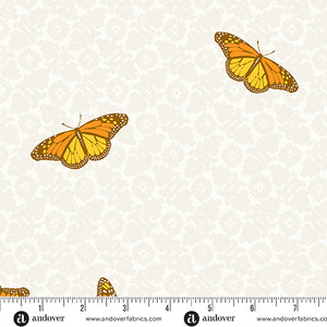 SUN PRINT A 1013 L Pearl Butterflies Camouflage Alison Glass Andover