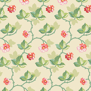 POPPIES A 751 L Linen Floral Vines Andover