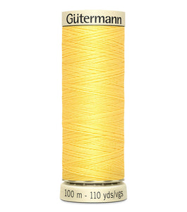 GUTERMANN THREAD 100 807 Lemon Peel 50 wt Sew All Polyester Thread
