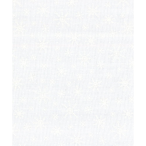 MUSLIN MATES 9929 11 White Snowflakes MODA