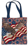 STARS & STRIPES 14 C29083 49 Navy Multi Canvas Tote Bag Panel Linda Ludovico Stonehenge Northcott