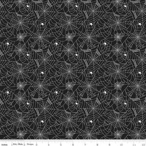 CELEBRATE WITH HERSHEYS c11982 Black Cobwebs Riley Blake