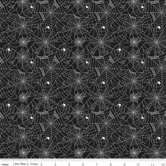 CELEBRATE WITH HERSHEYS c11982 Black Cobwebs Riley Blake