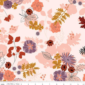 MAPLE 12470 Blush Main Floral Gabrielle Neil Design Riley Blake Designs