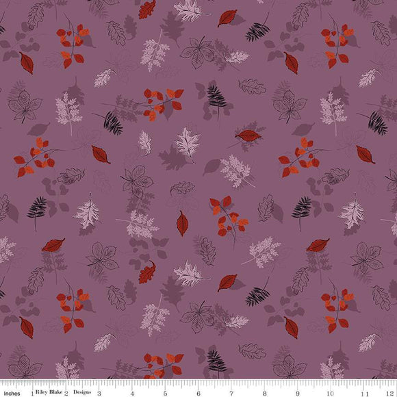 MAPLE 12474 Purple Leaves Gabrielle Neil Design Riley Blake Designs