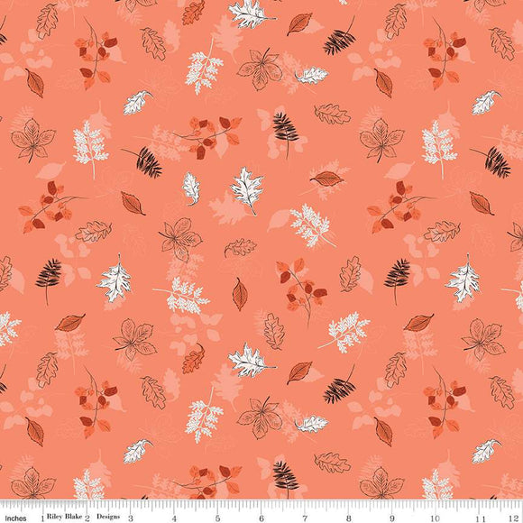 MAPLE 12474 Salmon Leaves Gabrielle Neil Design Riley Blake Designs