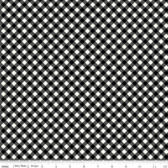 THE BEEHIVE STATE C12534 Black & White Gingham Shealeen Louise Riley Blake