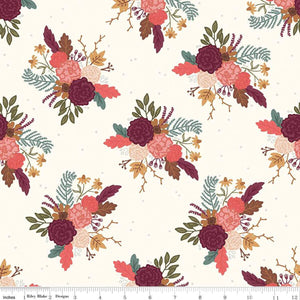 SWEETBRIAR C14020 Cream Main Floral Rachel Erickson Riley Blake