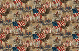 AMERICA 250 DP28367 12 Beige Multi Independence Linda Ludovico Stonehenge Northcott