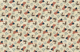 AMERICA 250 DP28370 12 Beige Multi Toss Linda Ludovico Stonehenge Northcott