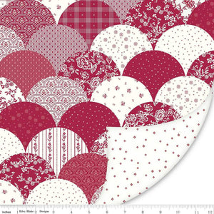 DOUBLE LUSH VELVET LV 16565 Red Delicious Scallops Riley Blake