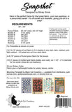 SNAPSHOT SNAP BCC257 Quilt Pattern By Minary Sirois Black Cat Creations