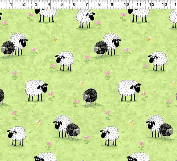 LAL THE LAMB 20049 830 Meadow Green Sheep Susybee Clothworks