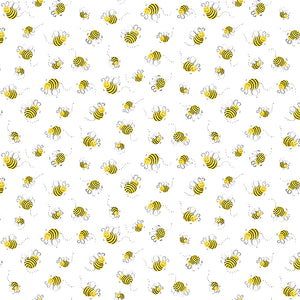 SUSY BEES 20197 100 White Bees Susybee Clothworks