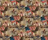 AMERICA 250 DP28367 12 Beige Multi Independence Linda Ludovico Stonehenge Northcott