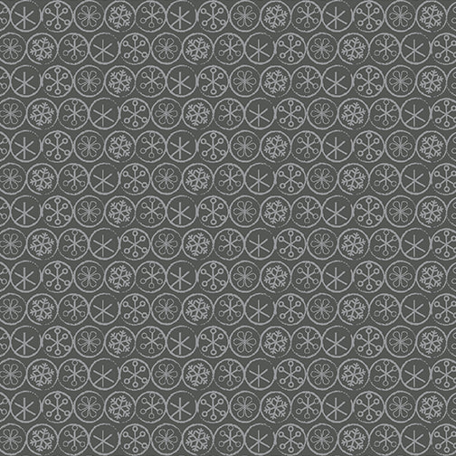 HEART AND HOME 10328 11 Dark Grey Snowflake Dot Cherry Guidry Contempo