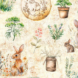 HUNNY BUNNY 30976 E Cream Bunny Allover Morris Group Quilting Treasures
