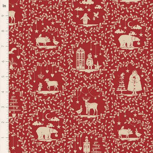MERRY LITTLE CHRISTMAS TIL 100625 Burgundy Paperscenes Tone Finnanger Tilda