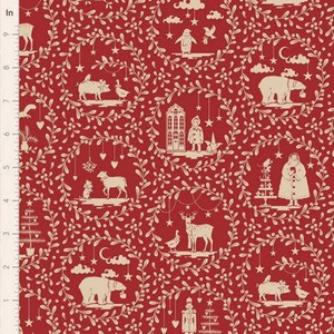 MERRY LITTLE CHRISTMAS TIL 100625 Burgundy Paperscenes Tone Finnanger Tilda