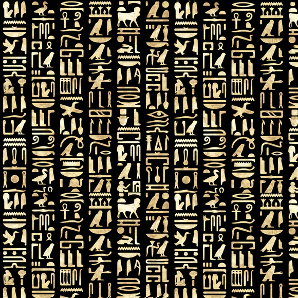 PHARAOH 29744 J Black Heiroglyphics Dan Morris Quilting Treasures