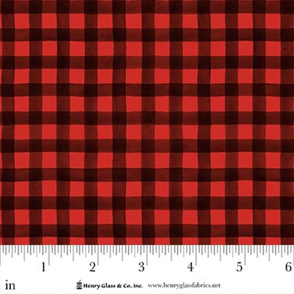PINECONE RIDGE LODGE Q 2129 89 Red / Black Buffalo Plaid Shelly Comiskey Henry Glass