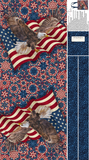 STARS & STRIPES 14 C29083 49 Navy Multi Canvas Tote Bag Panel Linda Ludovico Stonehenge Northcott