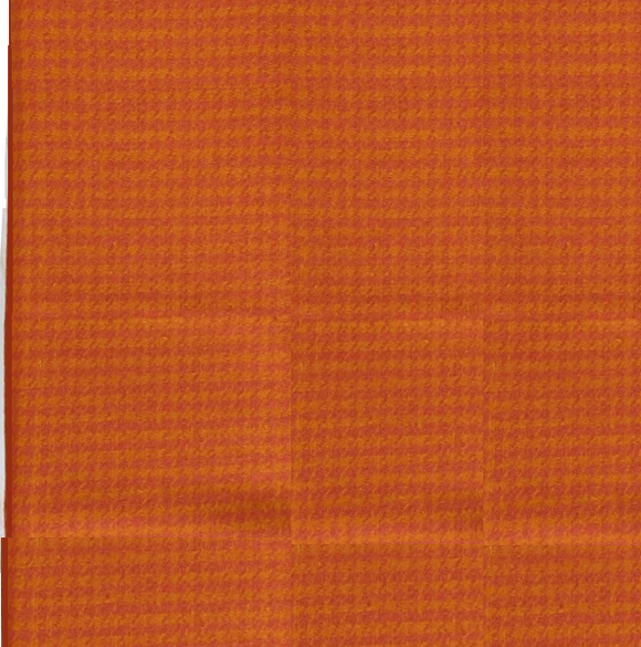 WARP + WEFT WOOL 54810 21154 Brights Pumpkin Houndstooth Moda