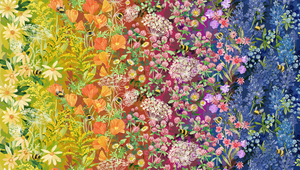 WILD BLOSSOMS 48730 11 Rainbow Wild Flowers Robin Pickins MODA