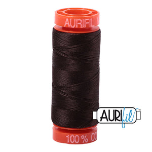 AURIFIL THREAD BMK50 1130 Very Dark Brown 50 wt 218 Yard 100% Cotton Mako