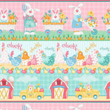 DOWN ON THE BUNNY FARM 1846 21 Border Stripes Multi Henry Glass