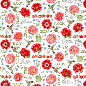 POPPY MEADOWS 1987 18 White Gardening Print Henry Glass