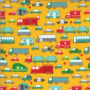 ON THE GO 20721 17 Backhoe Yellow Trucks & Cars Stacy Iest Hsu Moda
