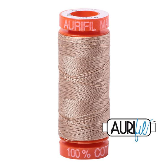 AURIFIL THREAD BMK50 2314 Beige 50 wt 218 Yard 100% Cotton Mako