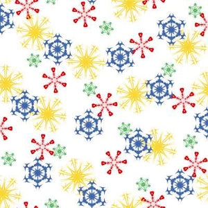 WINTER OLYMPICS 23178 X Snowflakes Multi Studio 8 Quilting Treasures