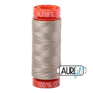 AURIFIL THREAD BMK50 2324 Stone 50 wt  218 Yards 100% Cotton Mako