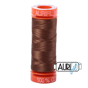 AURIFIL THREAD BMK50 2372 Dk Antique Gold 50 wt 218 Yard 100% Cotton Mako