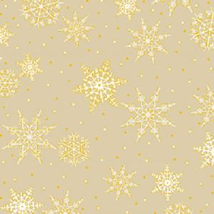 JOLLY OLD ST NICK 23943-E Snowflakes Ecru Quilting Treasures
