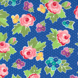 LOVE LILY 24110 18 Blue Berry Flowers April Rosenthal Moda